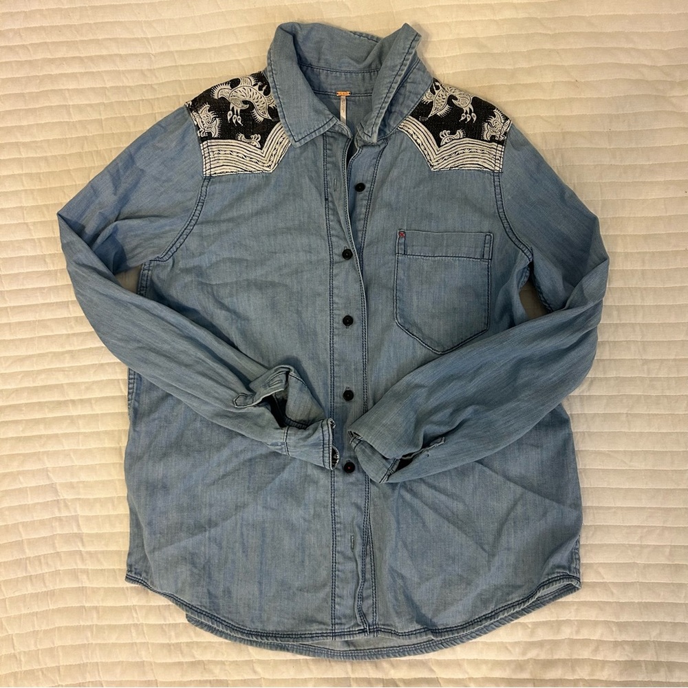 Free people denim shirt